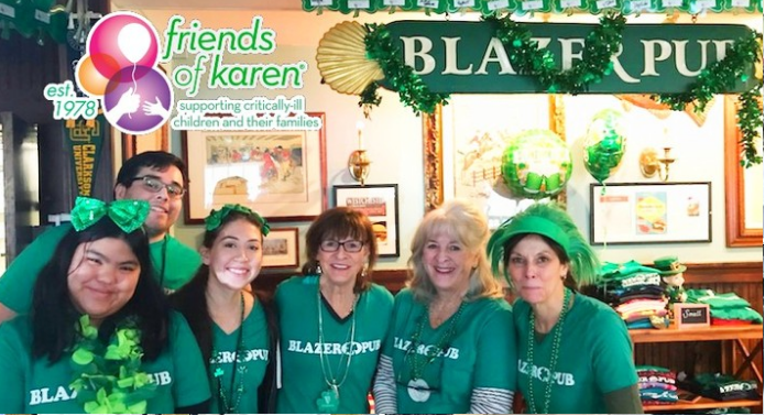 Thank you to @blazerpub (and the many establishments) selling Shamrocks on behalf of Friends of Karen. Happy St Patrick's Day!