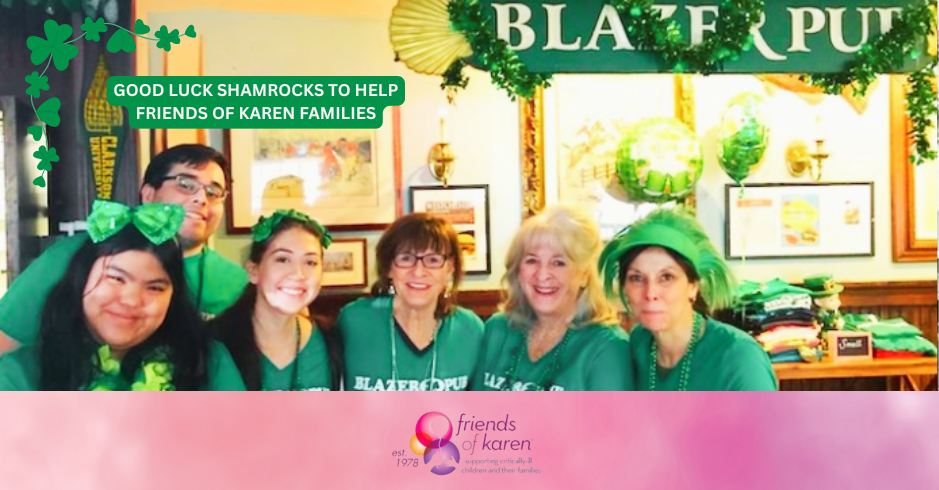 Thank you to @blazerpub (and the many establishments) selling Shamrocks on behalf of Friends of Karen. Happy St Patrick's Day!